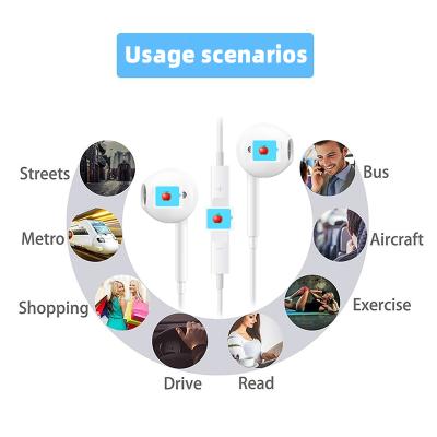 China In-Ear For Iphone Earphone Earphone With Mic Earbuds Stereo Noise Isolating Wired Earphone For Iphone 7 Earbuds 8 x 11 for sale