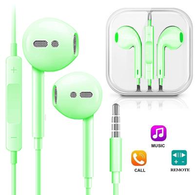 China In-ear Gaming Sports Volume Control Stereo Bass Wired Earphones With Mic Microphone For Iphone 5 6 6s Cellphone for sale