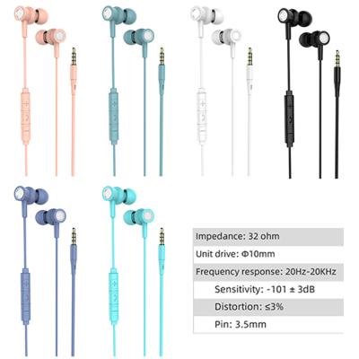 China Hot Selling In-ear Wired Headphones Earphone Macaron Color R17 Earphone Over Ear Sound Music With 1.2m Wired Earphone for sale