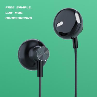 China Perfect Sound A5 Wired Super Bass Earphone Hifi Stereo Sport Metal Double Headphones Metal Wired Earphone for sale