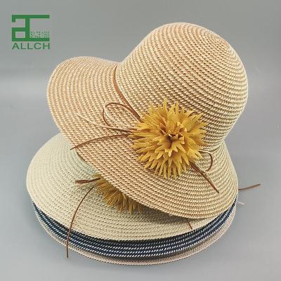 China ALLCH 2022 New Big-Brim 2022 Spring Ladies Summer Custom Foldable Sun Hat Straw Hat Japanese Sunscreen Sunshade Beach for sale