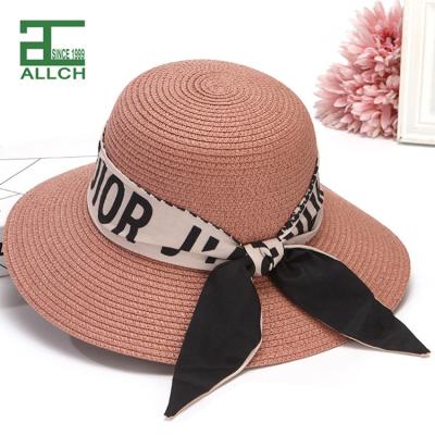 China 2022 Hot Sales ALLCH Beach ALLCH Women's Wide Brim Straw Sun Hat With Strap UPF Summer Sun Hats For Women for sale