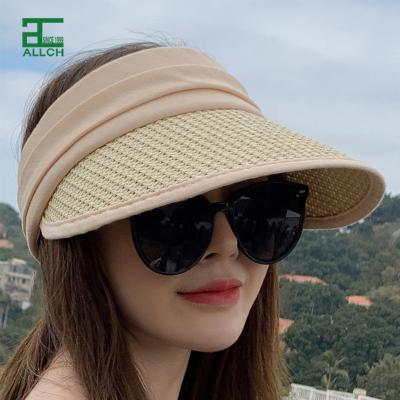 China Wholesale Eco-Friendly Summer Beach Women ALLCH RTS Outdoor Fashion Straw Visor Hat for sale