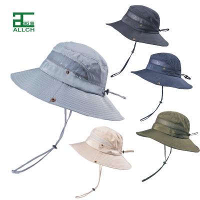 China Breathable Outdoor UV Protection Sun Hats Couples Light String Bucket Fishing Bucket Hat For Men for sale