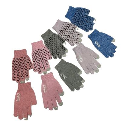 China Daily Life Women Winter Brushed Touch Glove Scratching Grippa Touch Screen Glove for sale