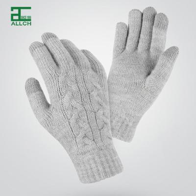 China ALLCH Simple Winter Double-Layer Warm Touch Screen Stretch Knitted Cold-proof Thickened Outdoor Cycling Mittens Gloves for sale