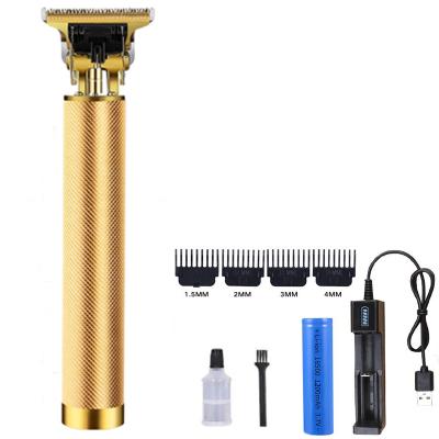 China Shell Replaceable 18650 Battery Metal Rechargeable Battery RTS Electric Magnetic Hair Clippers for sale