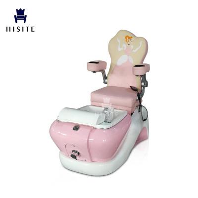 China Hisite Princess Nail Salon Children Foot Spa Kids Modern Luxury Durable Pink Pedicure Chair for sale