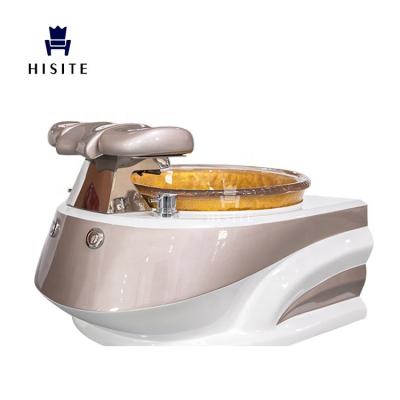 China Fiberglass Hisite Foot Spa Pedicure Chair Basin Pedicure Chair Fiberglass Base With Bowl for sale