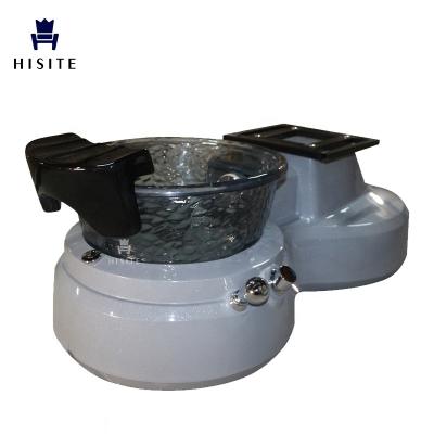 China Hisite Spa Silver Fiberglass Pedicure Base Pipeless Pedicure Foot Tub With Bowl for sale