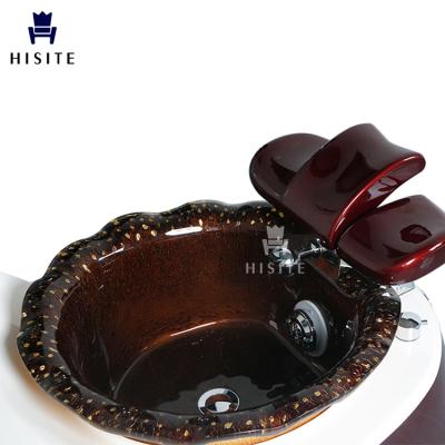 China Hisite factory direct sale fiberglass pedicure spa base with bowl for sale