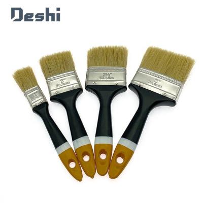 China Paint Factory Supply Ukraine Market Plastic Handle Bristle Brush for sale