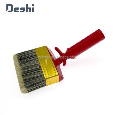 China Deshi Factory Supply Angle Handle 3.5x120mm Pet Filament Plastic Paint Brush for sale