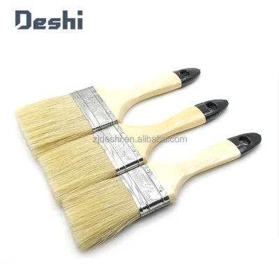 China Wooden handle paint brush with natural bristle for sale