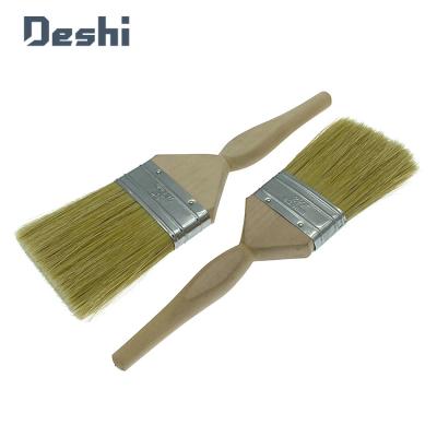 China High Quality Deshi Paint Twice Water Boiled Bristle And Wooden Handle Paint Brush for sale