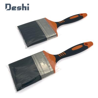 China Paint Factory Supply Handle Pet Filament Rubber Plastic Paint Brush For Water Based Paint for sale