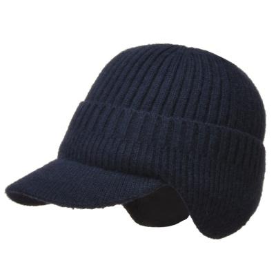 China 2022 Winter COMMON Outdoor Warm Ear Protector Knitting Hat With Eaves for sale