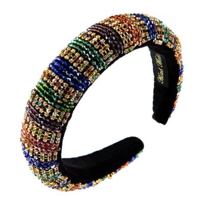 China Rhinestone Diamond Headband Luxury Bling Headband Faux Stone Headband Design Accessories 2022 New Hair Hair Accessories For Women for sale