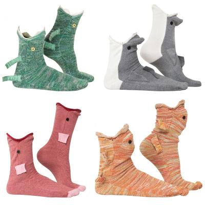 China Animal Socks Crocodile Socks Funky Knitting Warm Pattern Winter Floor Sock Animal Socks Keeps Feet Warm for sale