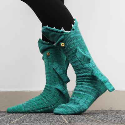 China Animal sock High Quality Crocodile Socks Pattern Winter Floor Funky Knitting Warm Sock Animal Socks Keeps Feet Warm for sale