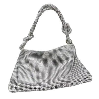 China 2023 Hot Selling Ladies Rhinestone Handbag Waterproof Hot Selling Diamond Bling Purse Crystal Clutches Even Shoulder Bag for sale