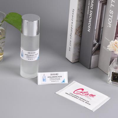 China Free MOQ Design Packaging Waterproof Cosmetic Low Bottles 10ml Vial Labels Multilayer Clear Printing Custom Sticker for sale