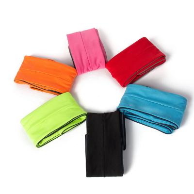 China Lighten Load 2021 New Outdoor Sports Fitness Waist Bag Elastic Invisible Yoga Waist Bag Excessive Circle Bag Essential for sale