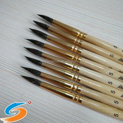 China High Quality Professional Oil Painting Squirrel Hair Watercolor Artist Brush for sale