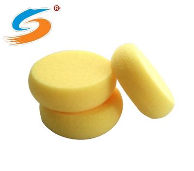 China Yellow Color Scribble Oval Children's DIY Sponge Brush Painting for sale