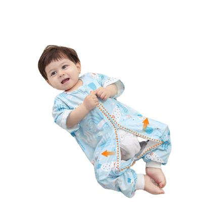 China 0 To 6 Years Old Cartoon Printed Baby Overalls Summer Cotton Newborn Baby Overalls With Detachable Sleeves for sale