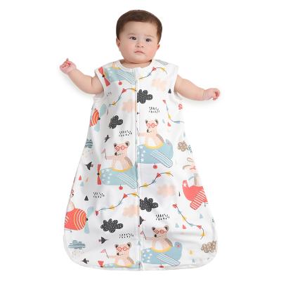 China 100% Cotton Baby Sleeping Bag Vest Summer Colorful High Quality Breathable Sleeveless Quilted Sleeping Bag For Kids for sale