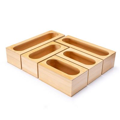 China Drawer Customized Handmade Wooden Storage Box Organizer Bag Storage Ziplock Organizer for sale