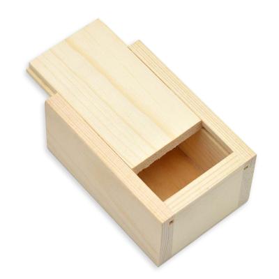 China OEM Cheap Handmade Custom Logo Gift Box Package Small Wooden Sliding Lid Gift Tea Box for sale