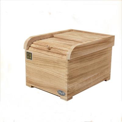 China Rice Kitchen Storage Box Wooden Food Storage Container Viable Multifunctional Moisture Control Pests for sale