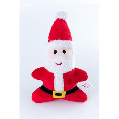 China Fast Shipping Single Stocked Plush with Polyester Fiber and Squeaker Machine Embroidery Santa Pet Toys for sale