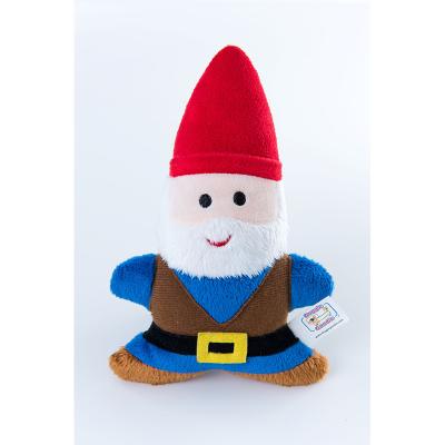 China Stocked Ready to Ship Unique Plush with Squeaker Machine Embroidery and Polyester Fiber Gnome Dog Squeaky Chew Toy for sale