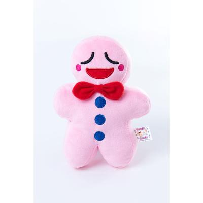 China Fast Delivery Stocked High Quality Plush With Polyester Fiber Machine Embroidery Gingerbread Friends Shy Guy Pink Pet Toys for sale