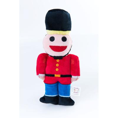 China Instantly Modern Stocked Boats Plush With Polyester Fiber And Machine Embroidery Squeaker Toy Soldier Pet Toys for sale