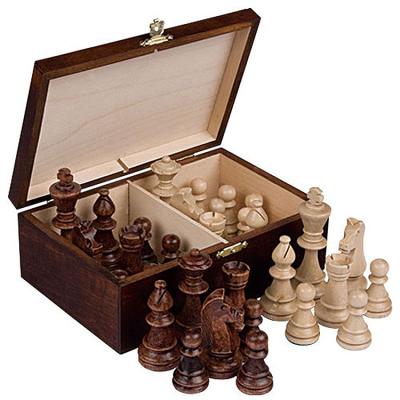 China Popular Wholesale High Quality Antique Board Game Chess International Standard Wooden Folding Wooden Chess Set Eco-friendly With Wooden Box for sale