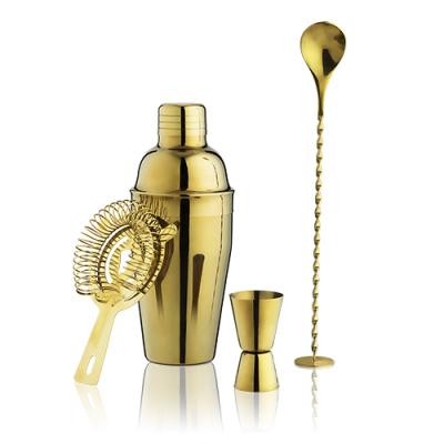 China Morden Design Stainless Steel Luxury Viable Bartender Kit Cocktail Shaker Set Support Viable Customization New for sale