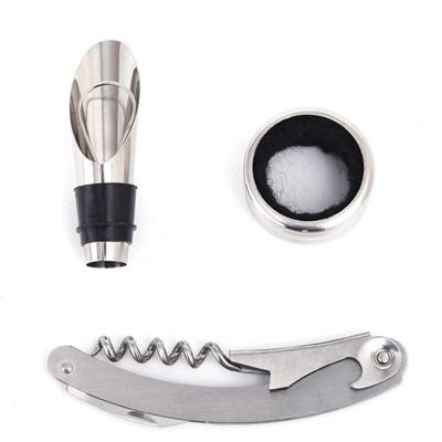 China Support Customization Stainless Steel Wine Bottle Opener Corkscrew Viable Gift Set for sale