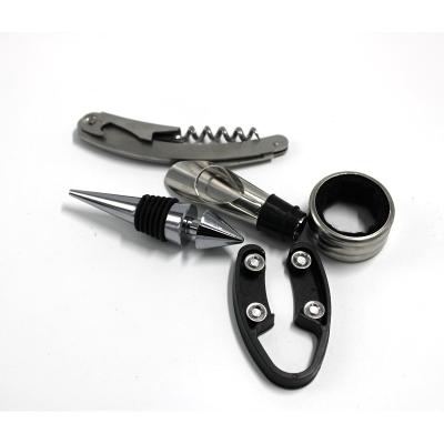 China Carry Convenient Fully Equipped Red Stainless Steel Wine Opener Corkscrew Viable Set for sale