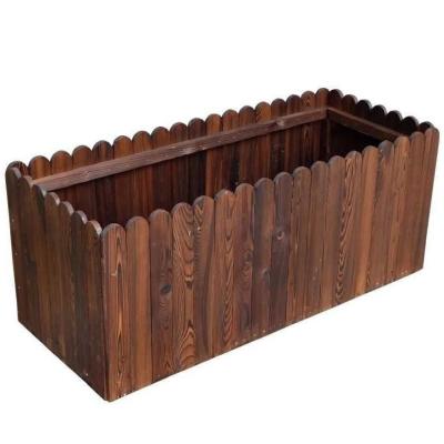 China New Modern Design Easy Assembly Anticorrosive Wooden Planter Self Watering Box Long for sale