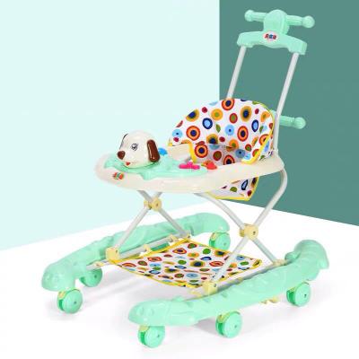 China Easy Folding Baby Walker Portable Children's Walker Factory Direct Sale 360 ​​Degree Rotating Anti-rollover Children's Toy Car With Push Handle for sale