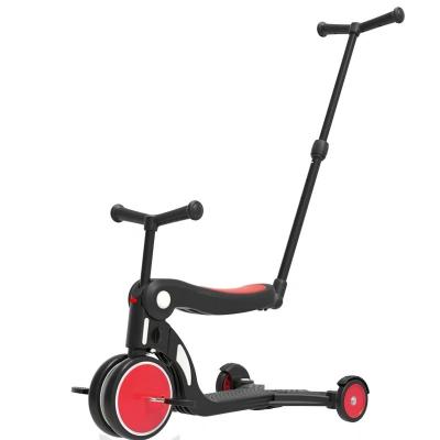 China 2021 child's entertainment walker can ride and hold children's tricycle three-wheeled scooter for sale