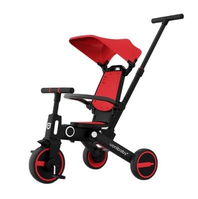 China Ride On Toy Baby Outdoor Portable Folding Baby Tricycle New Red Adjustable Tricycle for sale