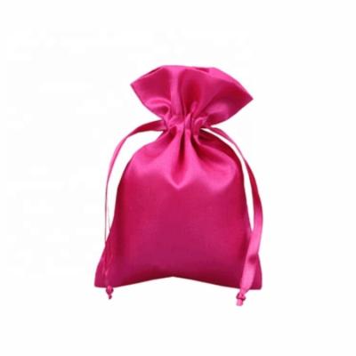 China Satin Top Selling Jewelry Gift Drawstring Pouch Wig Hair Bundle Packaging Custom Satin Bags for sale