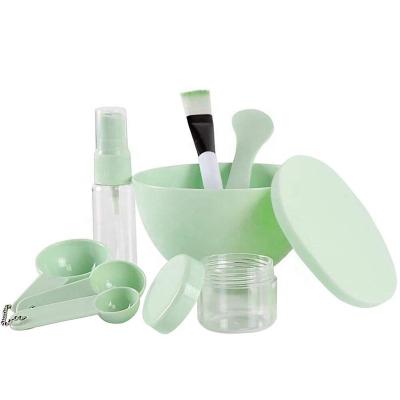 China 9 in 1 DIY Face Mask Mixing Tool Kit With Mask Bowl Spatula Brush Spray Bottle Blast Dip Bottle Measures Package YTX-FMS1 for sale