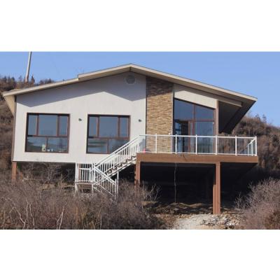 China Prefab container shelter log cabin home glass villas hydraulic containers prefab houses for sale