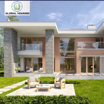 China GLOBAL HOUSING Innovative design modern style villa house with dark and sedate, concise atmospheric for sale